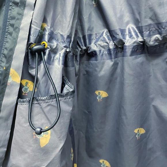 Joules Packable Raincoat Navy Blue Umbrella Ducks Hooded Jacket Women’s Size 4 - Picture 11 of 15